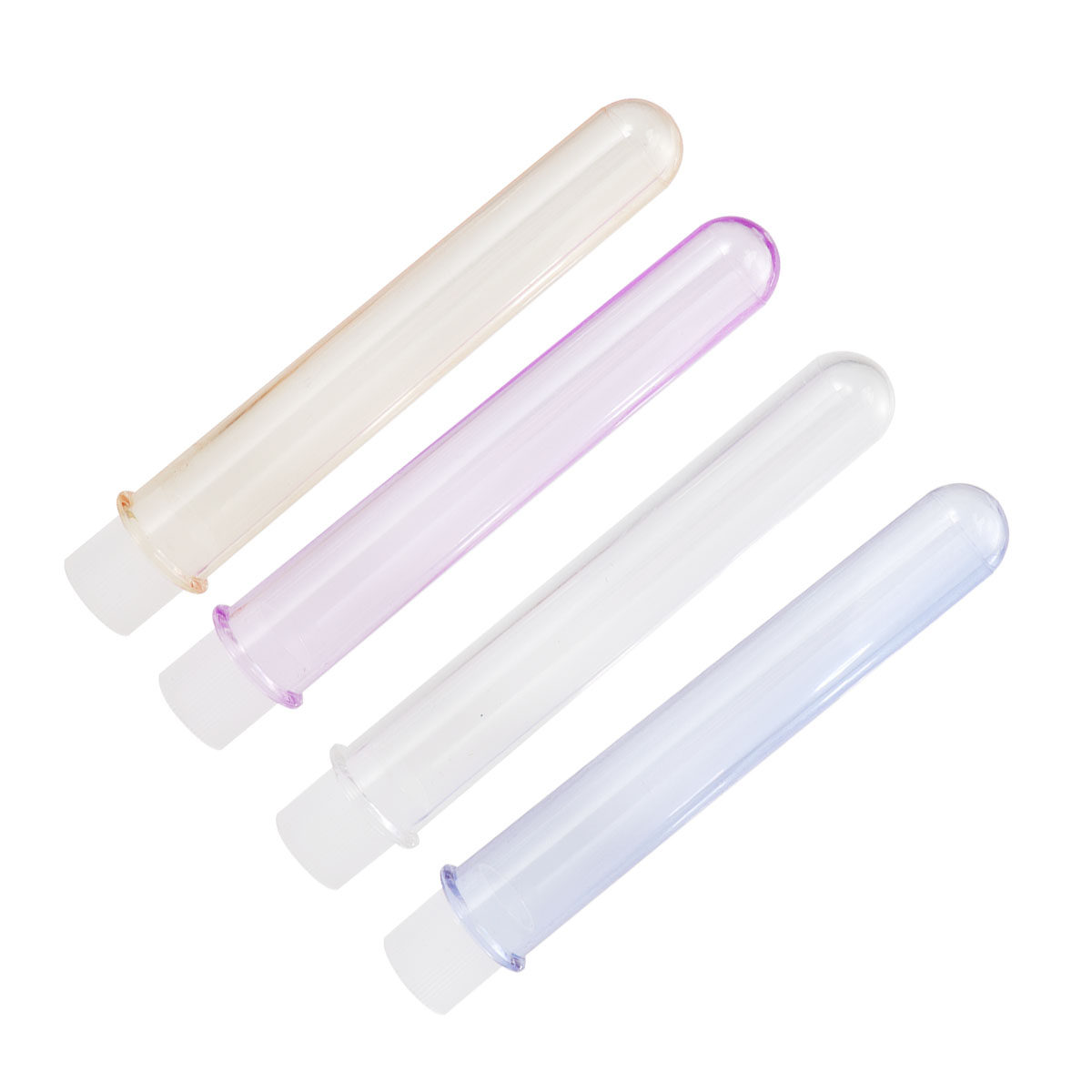 Home Bar Set - 4個入り プラスチック製 テストチューブ型ワイングラス 12cm 高級アクリル製 カクテル用チューブセット